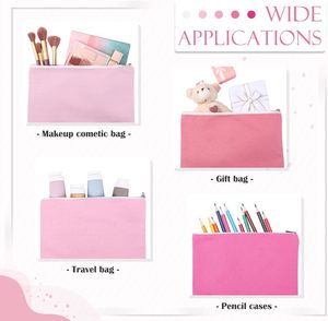 STELLAR PATH Promotional Custom Logo Print Washable Zipper Lady Style Cotton Canvas Reusable Makeup Pouch Cosmetic <b>Bags</b> - Product Image 4