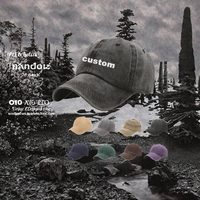 Gorra de Béisbol Vintage sin Estructura al por Mayor para Hombre, Logotipo Bordado Personalizado en Tela de Algodón Lavada, Gorra de Béisbol con Patrón de Letras