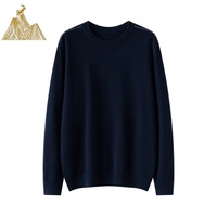 Pull en cachemire 12 Gauge de luxe pour homme, tricot fin, chaud et doux, style décontracté chic pour l'hiver