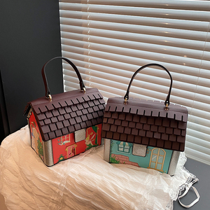 New Custom Creative House Shape Shoulder <strong>Bag</strong> Personality Diagonal Handbag Christmas Designer <strong>Bag</strong> Fashion Cartoon <strong>Fun</strong> Woman <strong>Bag</strong> - Product Image 4