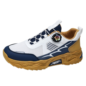 Chaussures de sport décontractées et confortables pour hommes, style basketball, tige en PU, semelle intermédiaire en PVC, semelle extérieure à boucle, légères - Product Image 1