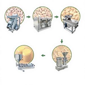 Machine à extraire l'huile d'arachide et le lait de souchet, moulin à noix, ligne de production de beurre d'arachide et de pâte entièrement automatique 100 kg/h - Product Image 1