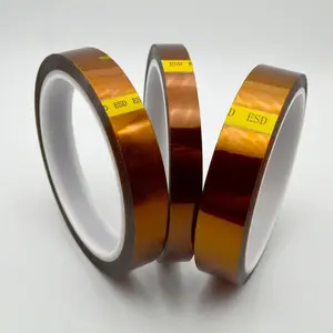 PCBマスキング用琥珀色20mm帯電防止PIポリイミドフィルムテープESD電子シリコン自己粘着性ポリイミドテープ