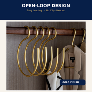 <span class=keywords><strong>Crochet</strong></span> d'été élégant en laiton doré Grand S <span class=keywords><strong>Crochet</strong></span> en dentelle creuse pour femmes pour suspendre des vêtements pour armoire cuisine salle de bain - Product Image 1