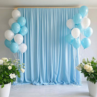 Voilages de fond de scène de mariage en polyester effet soie laiteuse, pour extérieur, anniversaire, arche suspendue, drapés de plafond de tente, fournitures de fête