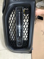 Rejilla Delantera de Fibra de Carbono Seca con Luz LED para Mercedes Benz Clase G W464 G63 AMG 2019-2024, Marco Decorativo para la Lámpara de la Rejilla