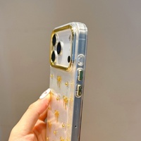 Paillettes scintillantes 3d or arc conception étui de protection pour téléphone pour Iphone 17 16 Pro Max mignon clair antichoc Mobile couvre pour les filles