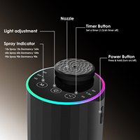 Diffuseur d'huiles essentielles portable USB rechargeable en métal, intelligent, sans eau, à double fluide, pour table