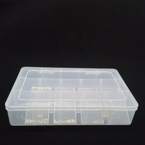 Pratica scatola di immagazzinaggio trasparente rettangolare impermeabile per piccole parti contenitore a scomparto staccabile per perline - Product Image 1