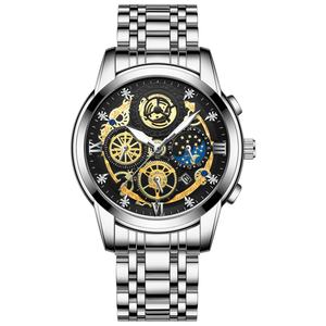 Montre à monnaie pour homme avec boîtier en alliage, style professionnel, logo OEM personnalisé, mouvement à quartz FNGEEN 4010, cadran à aiguilles, design creux, étanche - Product Image 6