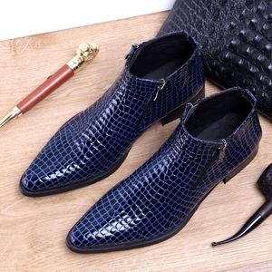 Chaussures habillées formelles pour hommes en cuir véritable, nouveau style personnalisé, avec semelles épaisses et bouts ronds, pour mariage - Product Image 3