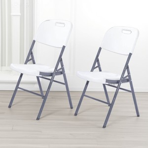 Sedie da giardino pieghevoli in resina bianca di alta qualità moderne mobili da <span class=keywords><strong>esterno</strong></span> portatili per eventi e parchi - Product Image 2