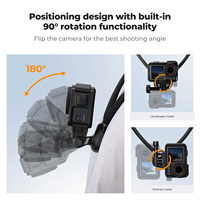 Aksesoris Tali Dada K&F Concept TW02 untuk Kamera Aksi POV, Tali Leher Fleksibel Universal 65cm untuk DJI Insta360