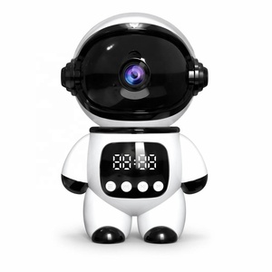 Robot intelligent AI 2 en 1, caméra de sécurité domestique WiFi 1080P 360° °   Moniteur de bébé/animal domestique de bureau avec audio bidirectionnel et fonction de <span class=keywords><strong>chat</strong></span> vocal, design Astronaute - Product Image 1