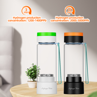 Logo personnalisé Bouteille d'eau hydrogénée Smart Portable Recharge Générateur riche en hydrogène Tasse en plastique Bouteille d'eau riche en hydrogène