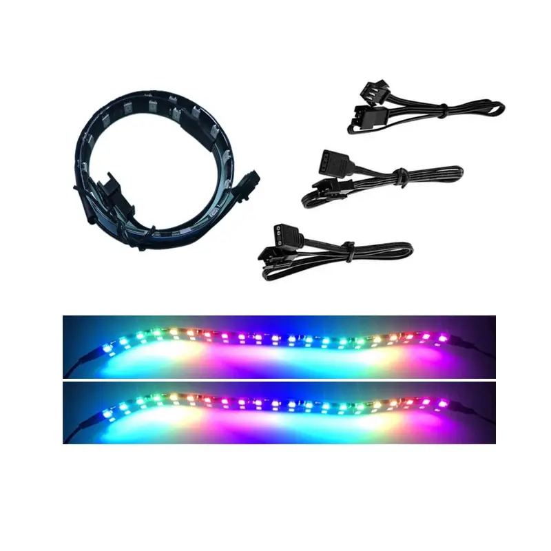 Dải Đèn LED RGB Địa Chỉ Cho PC Dải Đèn LED RGB Kỹ Thuật Số Cho GIGABYTE RGB Fusion 3 Pin 5V Thêm Tiêu Đề Trên Bo Mạch Chủ (+ 5V, Dữ Liệu, GND)