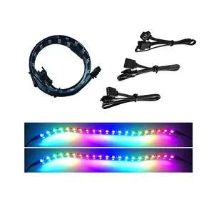 可寻址RGB LED灯条，用于PC数字RGB LED灯条，用于千兆字节RGB Fusion 3针5v在主板上添加接头 (5V，数据，GND)