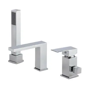 Modern Bathroom Bathtub Faucet Roman Tub Filler Faucets,360 Degree Rotated Spout,with Handheld Shower Valve