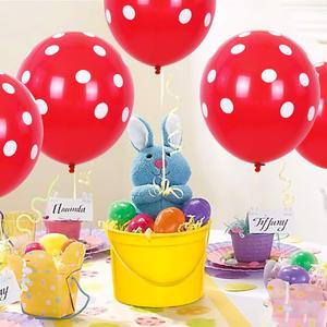 100 Globos Rojos y Blancos con Puntos de 12 Pulgadas, Globos Grandes de Látex con Puntos para Fiestas, Globos de Fresa y Ratón, Decoración para Bodas y Cumpleaños - Product Image 3