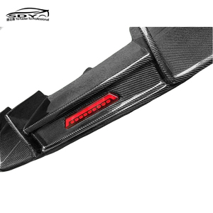 Diffusore Posteriore Stile KB in Fibra di Carbonio con Luce a LED Labbro Paraurti Posteriore per <span class=keywords><strong>Audi</strong></span> <span class=keywords><strong>A4</strong></span> B8 Non S-Line - Product Image 6