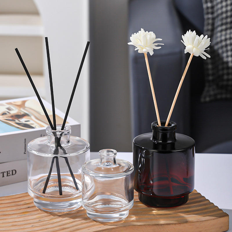 Empty 100ml 200ml Clear Round Refillable Aroma Aromatherapy Essential ...