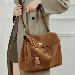 Sac à bandoulière en daim pour femme Rodeo, style vintage, grande capacité, sac à main à sangle unique, toutes saisons, fermeture à rabat - Product Image 2