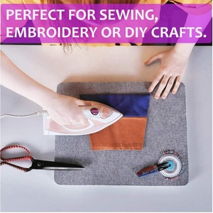 17x13.5 Inch 100% New Zealand Wool Pressing Mat for Quilting Wool Ironing <strong>Pad</strong> Easy Press Wooly Felted <strong>Iron</strong> <strong>Board</strong> for Quilters - Product Image 6