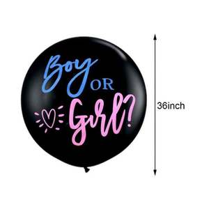 Globos de Látex Brillantes Grandes de 36 Pulgadas, Negros, para Decoración de Fiestas de Cumpleaños y Revelación de Género, para Niños y Niñas - Product Image 5