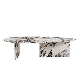 Modern fransız oturma odası ev küçük ev mermer yüksek kaliteli Minimalist şekilli sehpa mermer - Product Image 5