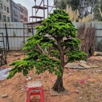 Penjualan laris gaya Jepang Bonsai buatan pohon pinus hijau dengan cabang pinus tanaman buatan Premium dijual