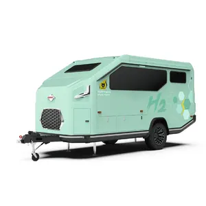 Hiệu Suất Cao Thân Thiện Với Môi Hydrogen Powered Offroad Camper Trailer 4X4 RV Đồ Chơi Hauler Camper Với Mái Hiên