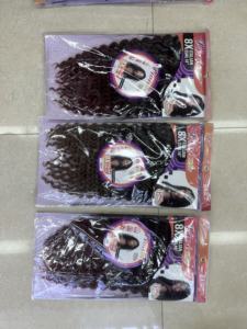 Cabello de Crochet Rizado Italiano Vivian 8X de 18 Pulgadas y 240g, Fibra Premium 100% <span class=keywords><strong>Kanekalon</strong></span>, <span class=keywords><strong>Pelo</strong></span> para Trenzar de Crochet con Onda de Agua Similar al Cabello Humano - Product Image 4