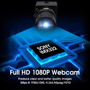 Cámara de Seguridad USB ELP Full HD 1080p H.264 con Baja Iluminación y Lente Zoom Varifocal de 2.8-12mm para Videoconferencias - Product Image 4