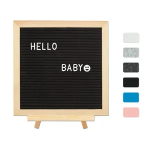 Custom Size Felt Letter Board Wooden Frame Letter Display Board Classroom Decor Announcement Board Letters Numbers