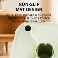 Gamelle surélevée réglable pour animaux de compagnie avec support à huit niveaux réglables et une seule gamelle en céramique pour l'alimentation quotidienne