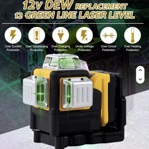 Niveau laser industriel DERKALT haute précision 4D à 12 lignes croisées pour murs et sols, vert, pour bricolage - Product Image 6