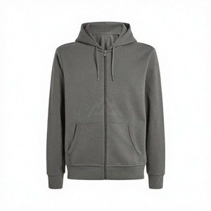 Sweat-shirts d'hiver à fermeture éclair pour hommes, fabriqués au Pakistan, 100% coton, couleur unie contrastante, polaire teint uni, coupe-vent, prix bas - Product Image 2