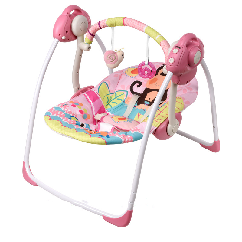 Комфортное кресло-качалка с интеллектуальной музыкой, детское кресло-качели, Успокаивающая портативная качели, электрическая детская качели