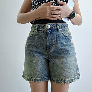 Pantalones cortos de moda informales de cintura media de estilo retro nuevo de verano al por mayor de China - Product Image 5