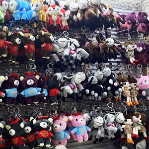 2022便宜的毛绒动物钥匙扣定制玩具毛绒钥匙扣 - Product Image 2