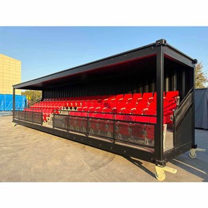 Graderías Móviles para Estadios de Fútbol, 3 Filas, 63 Asientos, Grada de Aluminio, Graderías Móviles para Exteriores - Product Image 2