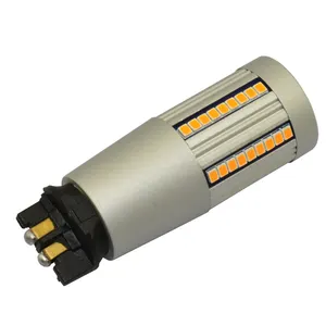 Lampu sein 12 24V tabung PW24W pwy24w lampu tidak berkedip cepat tanpa kesalahan amber led sinyal belok depan mobil DRL untuk Peugeot Mini