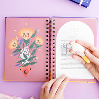 B5 Hardbound Wire-O Bound Weekly Daily Planner Journal Agenda Cahier à spirale avec diviseur d'onglet d'index coloré