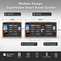 Station de services communautaires intelligente préfabriquée, kiosque de vente au détail sans personnel, distributeur automatique modulaire extérieur, OEM Smart City