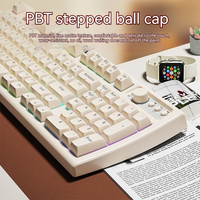Clavier EWEADN V97 95% PBT Tri-mode rétroéclairé RGB, rechargeable par USB, frappe silencieuse, résistant aux éclaboussures, avec interrupteurs Kailh