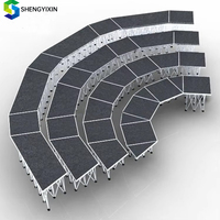 Escenario de Baile Portátil Modular de Aluminio, Preensamblado, Ligero, Transparente, para Exteriores, con Dimensiones Personalizables de 0.3-2m