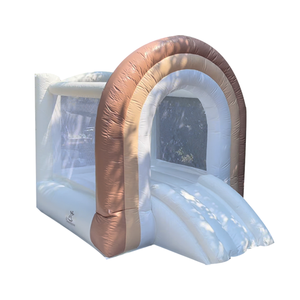 Castillos Inflables de PVC Arcoíris para Niños de 8 pies, 10 pies y 13 pies, Moonwalks Blancos, Kits de Reparación de Sopladores, Portátiles, Comerciales, para Bodas y Fiestas - Product Image 4