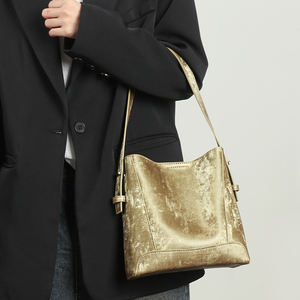 Bolso de Hombro de Cuero Vacuno para Mujer, Gran Capacidad, Estilo Casual y Simple - Product Image 3