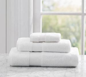 <span class=keywords><strong>Set</strong></span> di Asciugamani da Bagno per Hotel con Logo Ricamato, Asciugamani Bianchi in Spugna di Cotone - Product Image 6