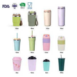 Generic New High-Style 12/16oz Travel Car Mug Stainless Steel Vacuum Insulated Coffee <strong>Cup</strong> with Dual Capacity - Product Image 2